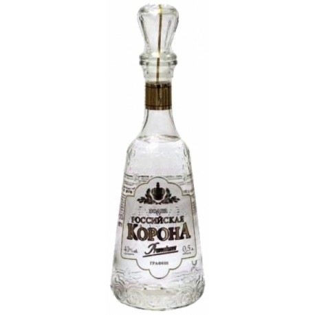 Vodka Rosiiskaya Korona Premium Grafin 40% 0.5l